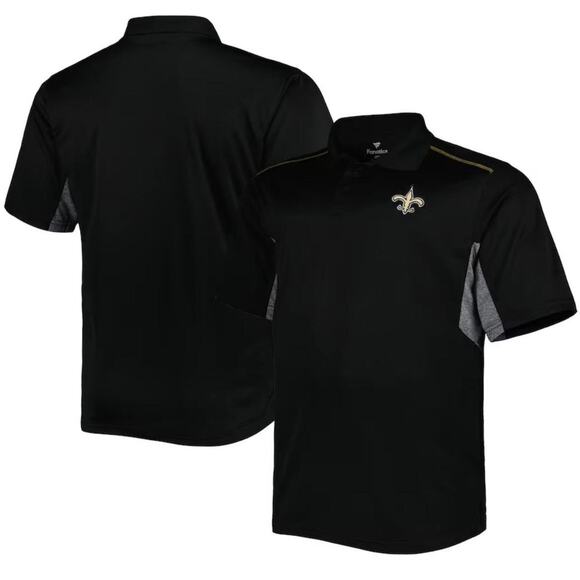 NFL New Orleans Saints Polo Shirt Men XL Black Grey – Official Team Apparel NWT - Picture 1 of 6
